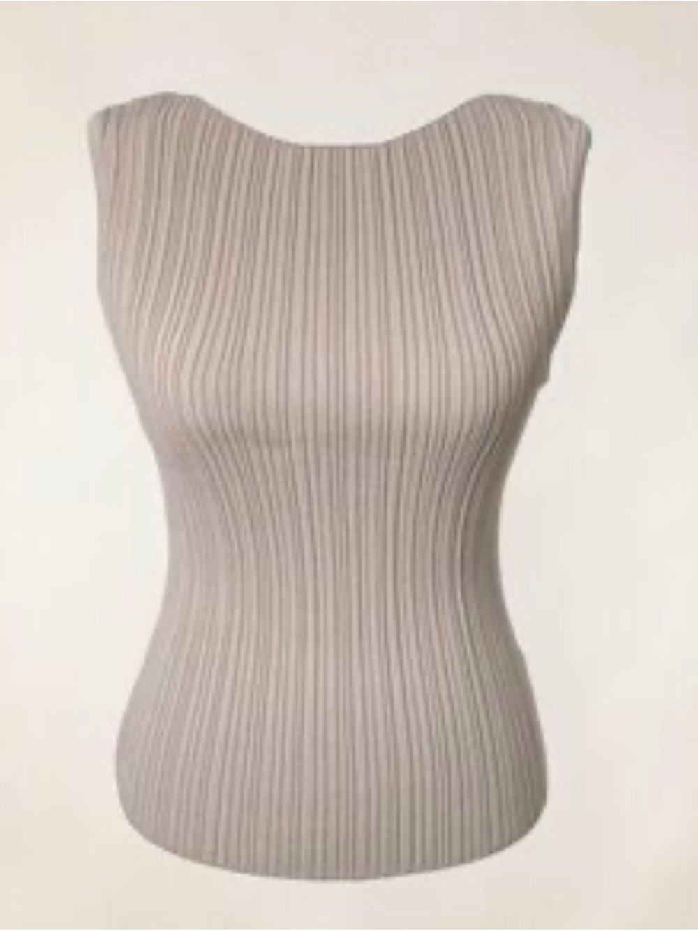 DISSH Ribbed Sleeveless Tank Top in Taupe